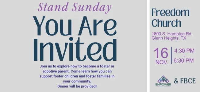 Stand Sunday Foster Adoption Event